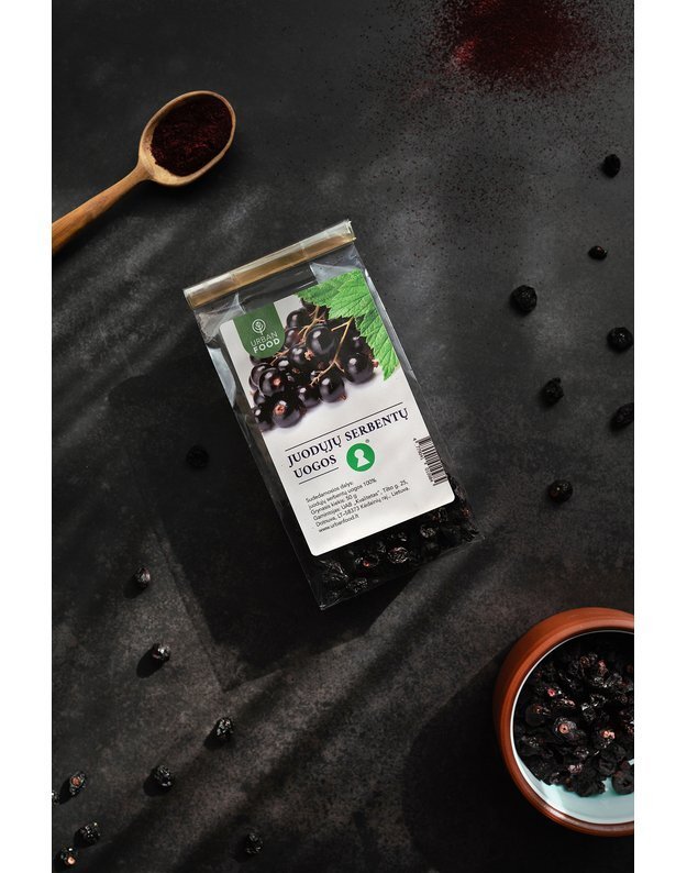 DŽIOVINTOS JUODŲJŲ SERBENTŲ UOGOS, 50 G 1